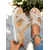 economico Sandali con zeppa-sandali con zeppa con strass da donna – eleganti sandali con plateau slip-on per l'estate, la spiaggia e le uscite casual