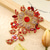 abordables Articles de fête-1 pièce/ensemble de broche exquise en cristal brillant coloré en forme de rose pour robe de soirée pour filles, accessoires de mode de mariage pour dames