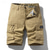 abordables Classique-Homme Shorts cargo Shorts Shorts d&#039;été Multi-poches Boutonné Poche à Rabat Uni Confort Portable Longueur Genou Extérieur Sport Quotidien Mode Occasionnel Noir Kaki