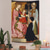 cheap Medieval Tapestry-Medieval Tapestry Middle Age Tapestry Byzantine Art Large Tapestry Mural Decor Photograph Backdrop Curtain Home Bedroom Living Room Decoration Madonna and Child with the Donor, Pietro de&#039; Lardi