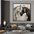 cheap Animal Paintings-Handmade Oil Painting Canvas Wall Art Decoration Modern Simple Style Steed for Home Dance Studio Decor Rolled Frameless Unstretched Painting