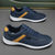 cheap Men&#039;s Sneakers-Men&#039;s Mustard Yellow &amp; Navy Blue Sporty Lace-Up Shoes, Sleek Comfort Design for Casual and Active Wear