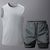 cheap Tracksuits-Men&#039;s Tracksuit Running T-Shirt With Shorts 2 Piece Reflective Strip Casual Long Sleeve Breathable Soft Fitness Gym Workout Running Sportswear Activewear Solid Colored Dark Grey Black White