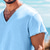 abordables Camisetas de Algodón y Lino-Hombre Camiseta superior Camiseta de lino Mangas cortas Escote en Pico Verano Plano Moda Design Básico Suave Playa Vacaciones Casual Diario Bleu Ciel Blanco Rosa Camiseta superior para hombre