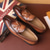 abordables Mocasines-Zapatos Derby Kentucky marrones para hombre con detalle de borlas: zapatos Oxford de cuero pulido para eventos de carreras y ocasiones formales