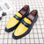 economico Mocassini-mocassini in similpelle rossi e bianchi per uomo - eleganti scarpe eleganti bicolore per lavoro e eventi speciali