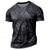 billiga Casual T-shirts för män-Herr T-shirts Kortärmad tröja T-tröja Kortärmad Rund halsringning Vår &amp; Höst Kamouflage Mode Designer Mönster Semester Gata Utekväll Marin Svart Blå Topp t-shirt för män