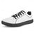 billige Herresko til golf-hvite og svarte ytelsesgolfsneakers for menn, slitesterk mikrofiberkonstruksjon, ideell for hverdagsgolfere
