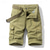 cheap Classic-Men's Cargo Shorts Shorts Summer Shorts Multi Pocket Button-Down Flap Pocket Plain Comfort Wearable Knee Length Outdoor Sport Daily Fashion Casual Black Blue