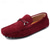 baratos Mocassins casuais-mocassins de camurça masculinos, bordô rico com fivela de bit clássica, sapatos casuais luxuosos e confortáveis