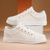billiga Vardagssneakers-röda lädersneakers för män med elegant design - djärva casual streetwear för vardagskomfort