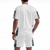 cheap Men&#039;s Tee Sets-Men&#039;s T-shirt Suits 2 Pieces Outfits Tee &amp; Shorts Short Sleeve Crew Neck Summer Graphic Fashion Casual 2 Piece Vacation Daily Wear Going out Black White Brown Top Tee for Men