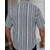 preiswerte Herrenhemd zum Knöpfen-Herren Hemd Sommerhemd Freizeithemd Strandhemd Knopfhemd Schwarz Kurzarm Streifen Hemdkragen Urlaub Hawaiianisch Bekleidung Polyester Mode Lässig Bequem