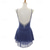 cheap Figure Skating Dresses-Figure Skating Dress Women&#039;s Girls&#039; Ice Skating Dress Dark Navy Patchwork Open Back Mesh Spandex Stretchy Training Practice Professional Skating Wear Thermal Warm Crystal / Rhinestone Sleeveless Ice