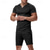 cheap Men's Basic Tees sets-Men's T-shirt Suits 2 Pieces Outfits Tee &amp; Shorts Short Sleeve V Neck Summer Plain Fashion Casual 2 Piece Vacation Daily Wear Going out Black White Orange Top Tee for Men