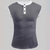 ieftine Tricouri de Sală-Bărbați Maiou cu vafe Cămașă Henley Vest Top Cămașă fără mâneci Fără manșon Henley Vară Simplu Modă Designer Muşchi Nasturi În aer liber Sală de Fitness Negru Alb Roșu Închis Top tricou pentru bărbați