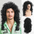 cheap Historical Wigs-Synthetic Wig Curly Wavy Layered Haircut With Bangs Machine Made Wig 24 inch A1 Synthetic Hair Women&#039;s Classic Comfortable Color Gradient Black Halloween Wigs