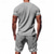 cheap Men&#039;s Tee Sets-Men&#039;s T-shirt Suits 2 Pieces Outfits Tee &amp; Shorts Short Sleeve Standing Collar Summer Striped Fashion Casual 2 Piece Vacation Daily Wear Going out Black Red Dark Navy Top Tee for Men