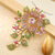 abordables Articles de fête-1 pièce/ensemble de broche exquise en cristal brillant coloré en forme de rose pour robe de soirée pour filles, accessoires de mode de mariage pour dames