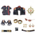tanie Kostiumy anime-Saga Żywiołów Mavuika Anime Kostium Cosplay Peruki cosplay Garnitury cosplay Peruki cosplay Halloween Bal maskowy Spektakl Impreza Płaszcz Trykot opinający ciało / Śpiochy dla dorosłych Rękawiczki Na