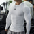 voordelige Casual T-shirts voor heren-Voor heren Gymshirt Compressieshirt Fitnessshirt Strakke ronde hals Lange mouw Casual / Dagelijks Sportschool Snel Drogend Hoge rek Zweetafvoerend Lapwerk Effen Zwart Wit niet-afdrukken Sportkleding