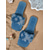 cheap Vacation Sandals-Women&#039;s Denim Star Slide Sandals – Frayed Edge Casual Slip-On Flats for Summer, Beach, and Everyday Wear