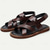 abordables Sandalias de vestir-Sandalias clásicas de tiras cruzadas para hombre en piel de primera calidad, elegantes y cómodas para uso diario y salidas informales.