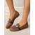 cheap Women&#039;s Flats-Women&#039;s Faux Suede Loafers - Stylish Flat Shoes with Patent Leather Buckle for Work &amp; Casual Outfits