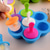 cheap Ice Cube Tray-Silicone Popsicle Molds 7-cavity DIY Ice Pop Mold with Colorful Sticks For egg biting ice cream molds storage containers non stick cake molds