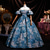 baratos Vestidos-Vintage Rococó Renascentista Maxi Vestidos Normal Julieta Princesa Noiva Pregueado Com Babados Princesa Decote em Y Fantasia Mulheres Dia Das Bruxas Carnaval Baile de Máscaras Festa dia das Bruxas