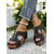cheap Casual Sandals-Women&#039;s Rivet Wedge Sandals – Peep-Toe Cork Platform Shoes with Zipper Closure for Casual &amp; Summer Wear
