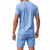 cheap Men's Basic Tees sets-Men's T-shirt Suits 2 Pieces Outfits Tee &amp; Shorts Short Sleeve V Neck Summer Plain Fashion Casual 2 Piece Vacation Daily Wear Going out Black White Orange Top Tee for Men