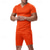 cheap Men's Basic Tees sets-Men's T-shirt Suits 2 Pieces Outfits Tee &amp; Shorts Short Sleeve V Neck Summer Plain Fashion Casual 2 Piece Vacation Daily Wear Going out Black White Orange Top Tee for Men