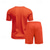 cheap Men's Basic Tees sets-Men's T-shirt Suits 2 Pieces Outfits Tee &amp; Shorts Short Sleeve V Neck Summer Plain Fashion Casual 2 Piece Vacation Daily Wear Going out Black White Orange Top Tee for Men
