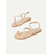 voordelige Platte Sandalen-dames sandalen met parelbandjes – elegante strandsandalen met strass voor de zomer, bruiloften en casual uitjes