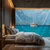 cheap Ocean Beach Tapestry-Landscape Ocean Hanging Tapestry Wall Art Large Tapestry Mural Decor Photograph Backdrop Blanket Curtain Home Bedroom Living Room Decoration Boat Sailing