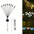 baratos Luzes de paisagem-2 peças luzes solares externas firefly groundlight 8 leds pátio jardim parque festa de casamento gramado atmosfera decoração luz respiração flash