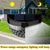 abordables Appliques d'extérieur-Lot de 4 appliques murales solaires d'extérieur étanches, éclairage blanc chaud et rayonnant pour cour, jardin, clôture, escalier, balcon