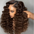 cheap Human Hair Lace Front Wigs-Brazilian Remy Human Hair Glueless 5x5 Lace Closure Wigs with Baby Hair Ombre Colored Lace Frontal Wig  Loose Deep Wave Pre-Plucked for Women