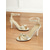 abordables Rétro des années 1950-Escarpins à talons aiguilles dorés des années 1950 pour femmes – élégantes sandales à talons hauts à bout ouvert avec détail nœud pour mariages, fêtes et soirées