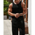 abordables Ensembles de t-shirts basiques pour hommes-Homme Ensembles T-shirt Sous-Vêtements Ensembles chemise et pantalon Tenues 2 pièces Sans manches Col Rond Été Uni Mode Occasionnel 2 pièces Vacances Tenue quotidienne Sortir Noir Marron Kaki T-shirt