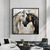 cheap Animal Paintings-Handmade Oil Painting Canvas Wall Art Decoration Modern Simple Style Steed for Home Dance Studio Decor Rolled Frameless Unstretched Painting