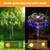 halpa Maisemavalot-4 pään led-ulko aurinkolamput ilotulitus valot 480 helmellä, pihan puutarhapolku, nurmikko, hääjuhlat, juhlatunnelma, koristevalot