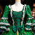 baratos Vestidos-Vintage Rococó Renascentista Maxi Vestidos Normal Julieta Princesa Noiva Pregueado Com Babados Princesa Decote Redondo Fantasia Mulheres Dia Das Bruxas Carnaval Baile de Máscaras Festa dia das Bruxas