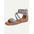 abordables Sandales Gladiateur-Sandales plates bohèmes à lanières pour femmes – Sandales gladiateur à imprimé ethnique avec boucle pour l'été, la plage et les tenues décontractées
