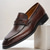 preiswerte Loafer aus hochwertigem Leder-braune Pennyloafer aus echtem Leder für Herren – klassische Slipper mit Krokodilmuster für Kentucky Derby und Business-Kleidung