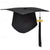 cheap Graduation Decoration-Graduation Cap with 2025 Tassel, Black Bachelor Master Doctoral Cap for High School &amp; College Graduation Ceremony, Adult Academic Cap