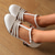cheap Footwear-Women&#039;s Retro Style Leather Cutout T Bar Ankle Strap Mid Heel Sandal Shoes