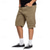 cheap Classic-Men&#039;s Cargo Shorts Shorts Summer Shorts Drawstring Elastic Waist Multi Pocket Plain Comfort Wearable Knee Length Outdoor Sport Daily Fashion Casual Black Khaki