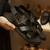 abordables Sandalias de vestir-Sandalias clásicas de tiras cruzadas para hombre en piel de primera calidad, elegantes y cómodas para uso diario y salidas informales.